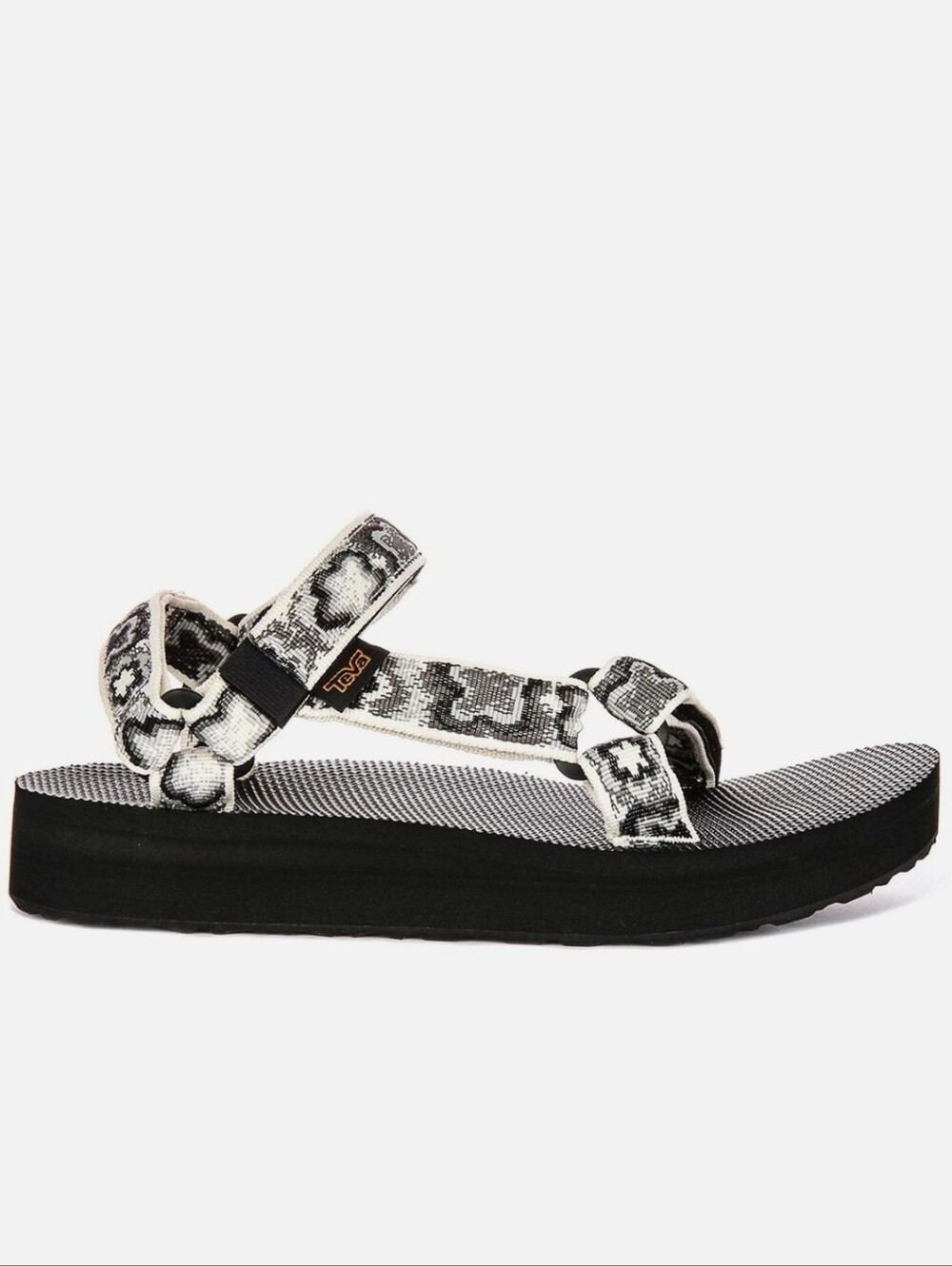 Teva Women's Midform Universal Sandal In Unique Neon Floral Black/White, Sz 9